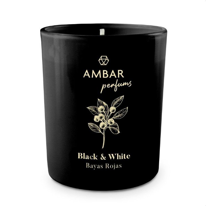 Aromatiskā svece Ambar Black&White, 140g