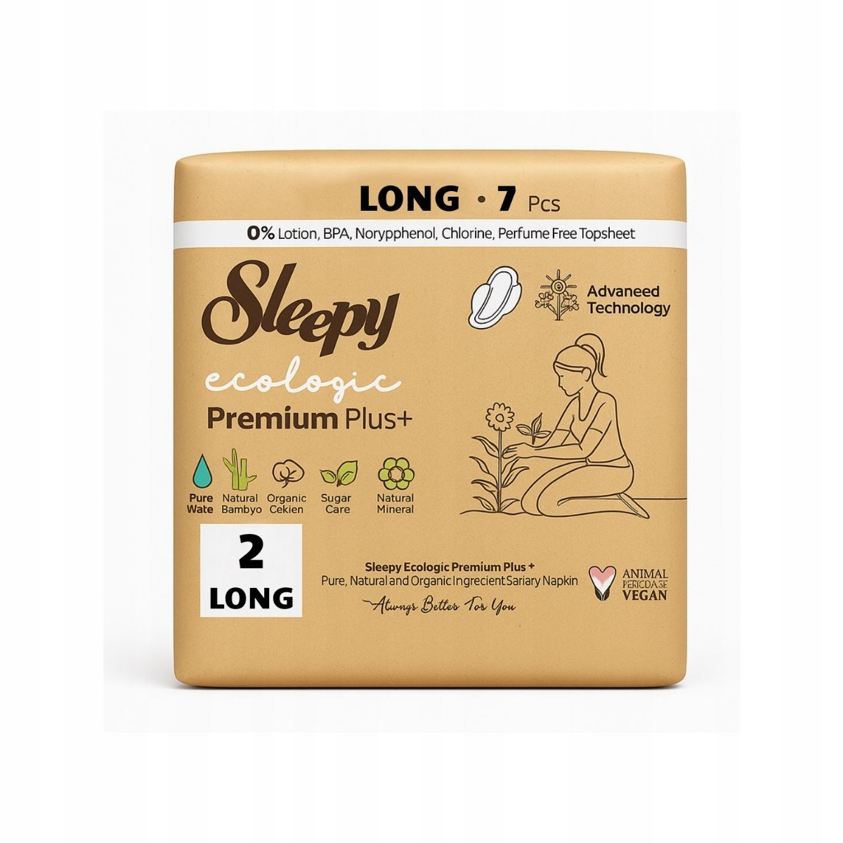 Higiēnas paketes Sleepy Ecologic Long, 7gab