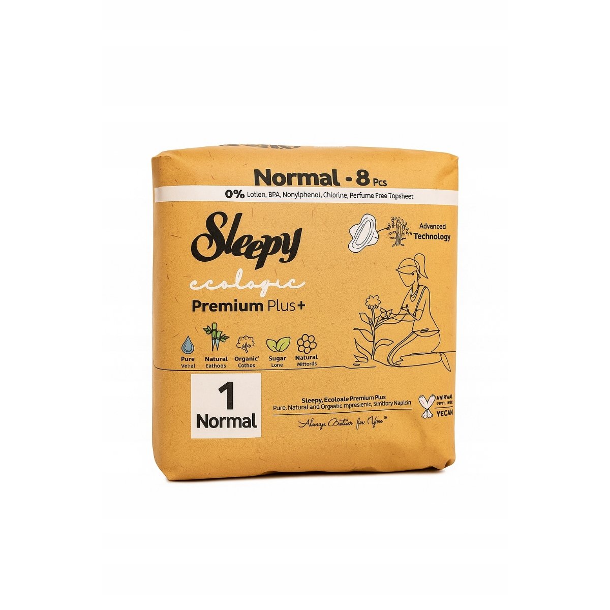 Higiēnas paketes Sleepy Ecologic Normal, 8gab
