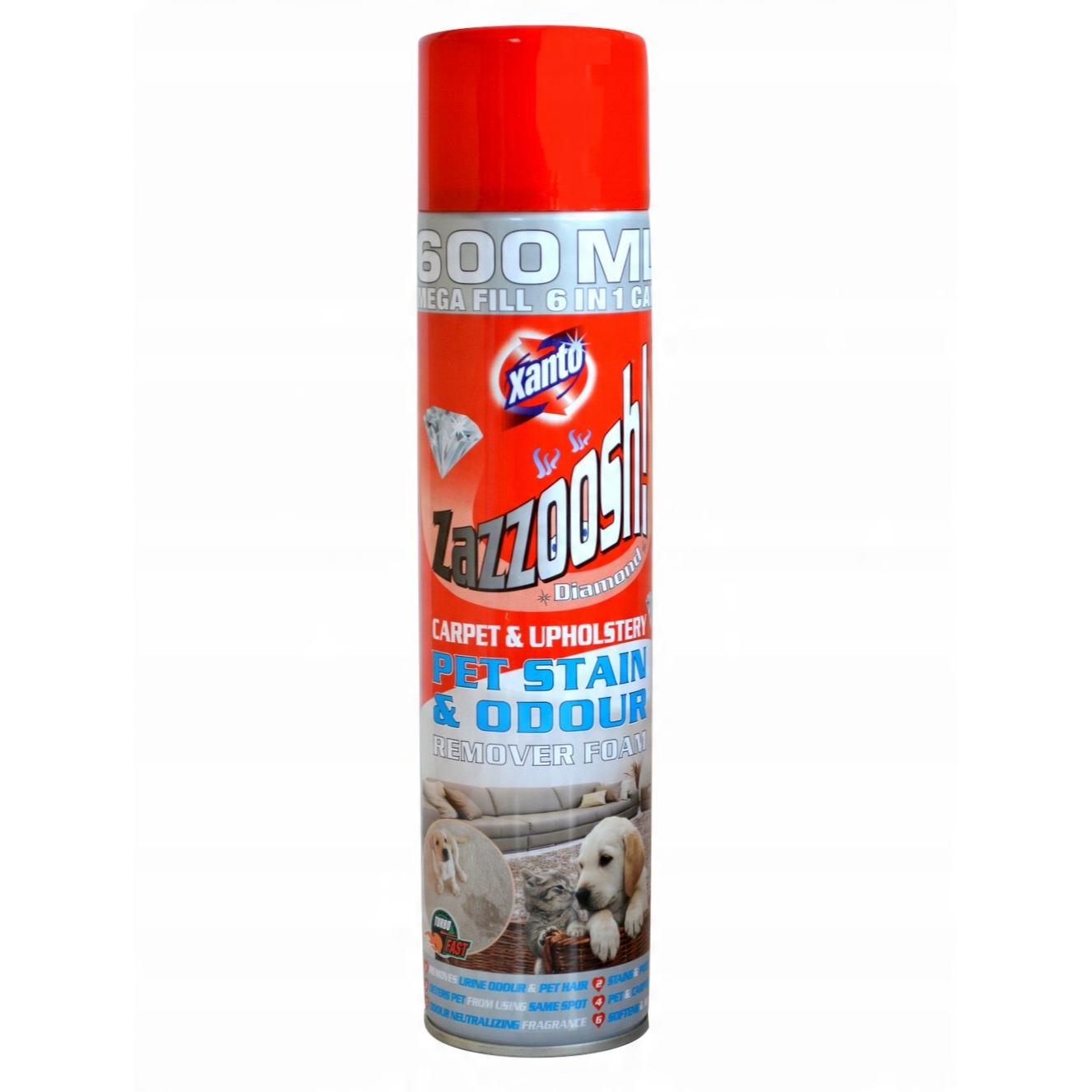 Paklāju un polsterējumu tīrītājs Zazzoosh! pret dzīvnieku smakām, 500ml