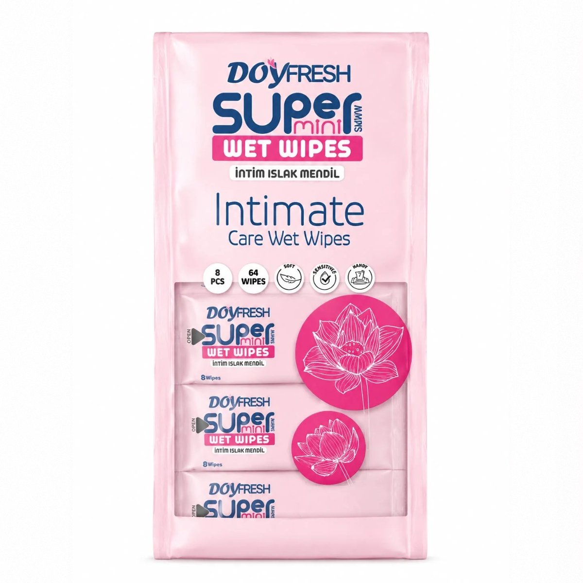 Mitrās salvetes intimajai zonai Doy fresh, 8x8gab