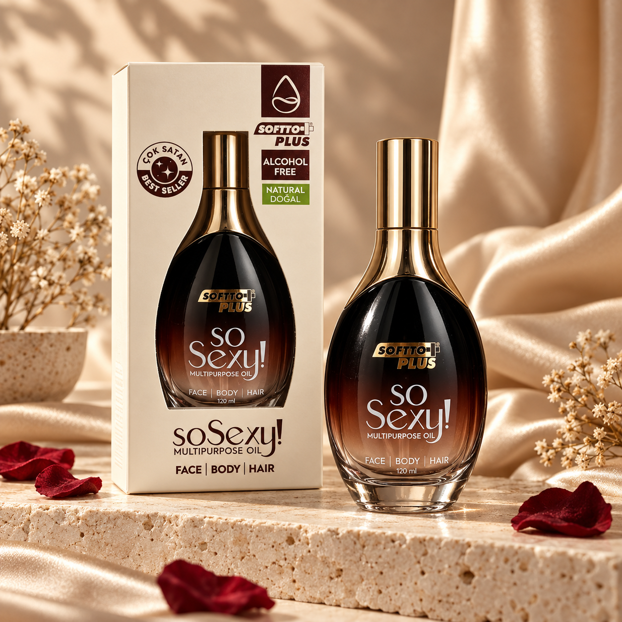 Eļļa Softto Plus  So Sexy sejai, ķermenim un matiem, 120ml